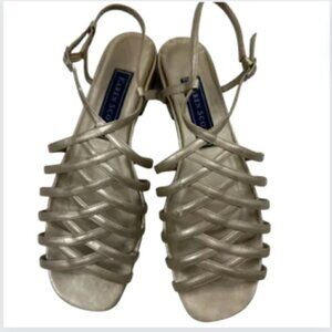 Karen Scott Gold Gladiator Casual Flat Sandals, 8.5M